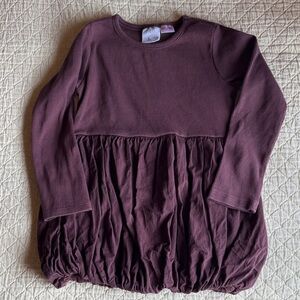 Zara Girls Long Sleeve Plum Bubble Dress